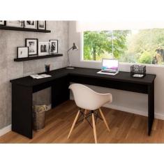 Imagem de Mesa De Escritório em L 160x150cm Tampo 30mm Preto