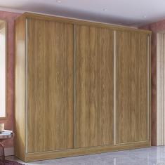 Imagem de Guarda-Roupa Casal 100% MDF Kappesberg 3 Portas de Correr 8 Gavetas Nogueira