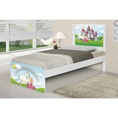 Imagem de Cama Solteiro Adesivada Princesa Encantada com Colchão