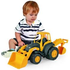 Imagem de Trator Infantil Maquina Carregadeira Grande 69cm - Homeplay