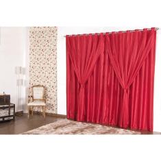 Imagem de Cortina Charmousse Com Voil Fitado 2,00 Mtos 