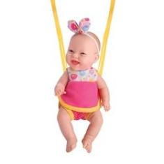 Imagem de Boneca Passeando Com O Bebê Com Bolsa Canguru - Bambola