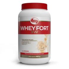 Imagem de Whey Protein Isolado e Hidrolisado Fort Vitafor 3W Sabor Banana com 900g