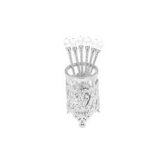 Imagem de Conjunto De 6 Colheres Com Suporte De Zamac Cristal 14cm