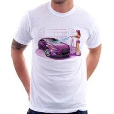 Imagem de Camiseta Lava Jato Carro Roxo - Foca Na Moda