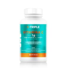 Imagem de C-Triple Vitamina C 1g com Vitamina D + Zinco com 100 comprimidos Divina Pharma 100 Comprimidos