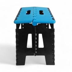 Imagem de Banqueta Dobrável Multiuso Azul Até 100Kg Plástico