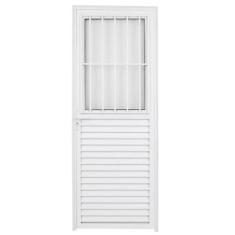 Imagem de Porta Social 210x80 Branco Vidro boreal L.25 - Jr esquadrias preço jus