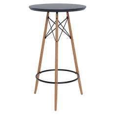 Imagem de Mesa Bistrô com Banqueta Kit 3 Peças Ambiente Gourmet Preto Facto Marrom - Imcal