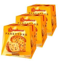 Imagem de Panetone Bauducco Tradicional Frutas 3 Panettones de 400g