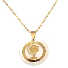 Imagem de Colar Cordão Turismo Viagem Folheado Ouro 18k