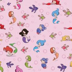 Imagem de Papel de Parede Sereias Amigas Quarto de Menina 57x270cm