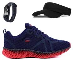 Imagem de Tênis Feminino Para Academia Caminhada Sola Reta Com Relógio E Viseira-Feminino