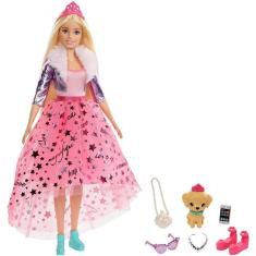 Imagem de Boneca Barbie Aventura Princesa loira 30cm + acessórios - 3-7 anos