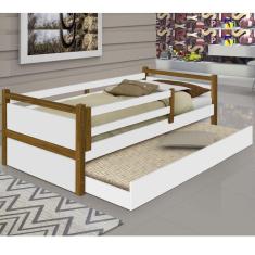 Imagem de Conjunto de Guarda-roupa Alonzocom Espelho e Pés e com Cômoda Toronto Amêndoa Clean