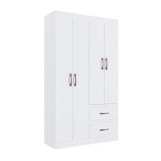 Imagem de Guarda-roupa Dallas 55400 4 Portas 2 Gavetas Branco