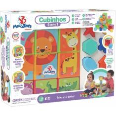 Imagem de Brinquedo Educativo Cubinhos 5 Em 1 - Merco Toys