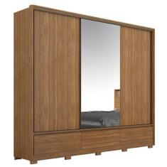 Imagem de Guarda Roupa Casal Lounge 3 Portas C/ Pés Amendola - Demartez