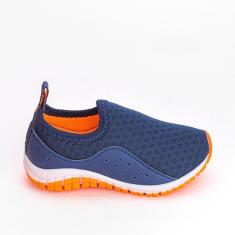 Imagem de Tênis Infantil Masculino Kidy Flex Básico Calce Fácil Marinho