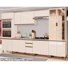 Imagem de Kit de Cozinha Completa 7 Peças Connect (2Aéreos+2Balcões+2Paneleiros+1Complemento) C5P89 Off White - Henn