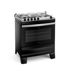 Imagem de Fogão 5 Bocas Preto com Mesa Inox Atlas Agile Up Bivolt