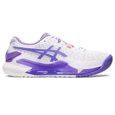 Imagem de Tênis Asics Gel Resolution 9 Branco e Lilás-34