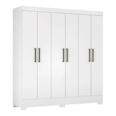 Imagem de Guarda Roupa Casal Verso 6 Portas 2 Gavetas Com Pés 63320 Branco