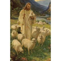 Imagem de Quebra-Cabeça Bom Pastor E Suas Ovelhas 120 Peças