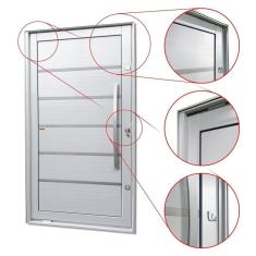 Imagem de Porta Pivotante Lambril Premium com Puxador Lado Direito Elite 216x150 Branco