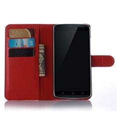 Imagem de Capa carteira para Lenovo A7010, capa carteira flip de couro PU premium com compartimento para cartão, suporte e fecho magnético [capa interna à prova de choque de TPU] Compatível com Lenovo A7010