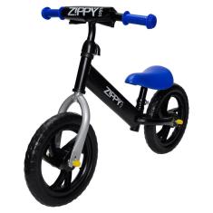 Imagem de Bicicleta Infantil Aro 12 Sem Pedal Para Equilíbrio Zippy Toys Bike 2 Rodas Com Banco Regulável Azul