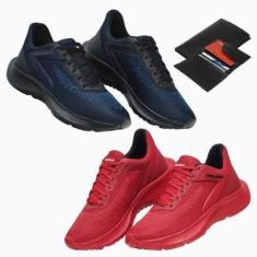 Imagem de Kit 2 Tênis Masculino Esportivo Super Leve Academia Caminhada Treino Corrida-Masculino
