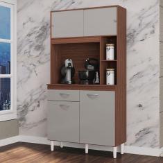 Imagem de Armário de cozinha marrom 90cm - Duda