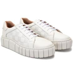 Imagem de Tenis Feminino Sola Tratorada Com Detalhe Lateral Couro Ipê Mulato 151 Cor-Feminino