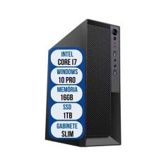 Imagem de Computador Slim Intel Core i7 16GB ssd 1TB Wifi Windows 10 Pro 3green Office 3GO-012