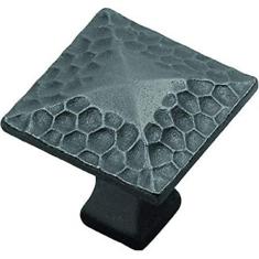 Imagem de Hickory Hardware Maçaneta Craftsman Collection, 3,5 cm, quadrado, acabamento em ferro preto