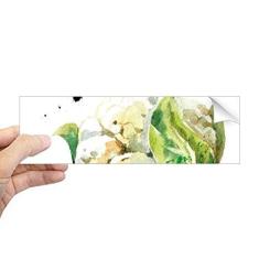 Imagem de DIYthinker Adesivo retangular de couve-flor vegetal, saboroso, saudável, aquarela, para-choque, adesivo para janela
