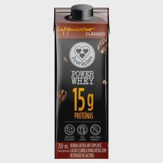 Imagem de Bebida Lactea 3 Coracões Power Whey com 15g de Proteína Cappuccino Clássico 250ml