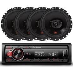 Imagem de Som Automotivo Mp3 Player Pioneer Bluetooth Usb Sem Toca Cd Mvh-s218bt