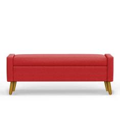 Imagem de Recamier Bau Paris 1,60m Suede Vermelho - Inova Decor