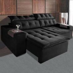 Imagem de Sofá Retrátil E Reclinável 2,30M Carioca 4 Lugares Marrom - Bonequinha