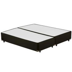 Imagem de Cama Box Bipartido CASAL Corano Preto Universal - 138x188