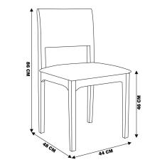 Imagem de Kit 2 Cadeiras Decorativa Sala de Jantar Nivea Amêndoa - Gran Belo