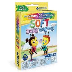 Imagem de Massinha De Modelar Soft Baby Colors 6 Cores Acrilex 07370