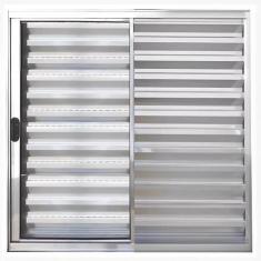 Imagem de Janela De Alumínio Brilhante Veneziana De Correr 3 Folhas Sem Grade Cm