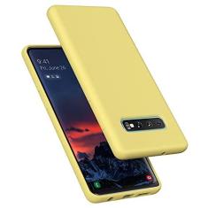Imagem de E Segoi Capa para Samsung Galaxy S10 Plus de 6,4 polegadas, S10+ Capa de borracha gel de silicone líquido à prova de choque, forro de microfibra macia, almofada de forro compatível com Samsung S10