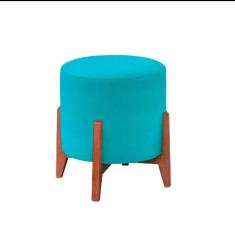 Imagem de Banqueta Puff Thor Luxo Madeira Maciça