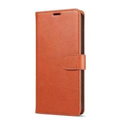 Imagem de GERRIT Capa carteira flip para Samsung Galaxy S24 Ultra/S24 Plus/S24, couro PU, bloqueio de RFID, fecho magnético com suporte para cartão, marrom, S24 Plus