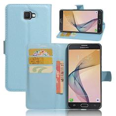 Imagem de Capa para Samsung Galaxy J7 Prime – Capa flip carteira de couro PU para Samsung Galaxy J7 Prime, capa de proteção de telefone estilo empresarial, capa com [compartimentos para dinheiro e cartão]