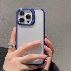 Imagem de Capa transparente para suporte de câmera dobrável invisível para iPhone 14 14Pro 12 11 13 14 Pro Max Silicone Bumper Capa transparente, para iPhone 14,6